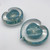 Turquoise Blue and Gold Heart by Elin Isaksson SOLD