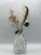 Small Glass Vase in Dappled White and Blue by Elin Isaksson SOLD