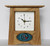 Oak Clock 284 by Archie McDonald with Glass Art Panel by Robert Ryan SOLD