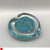 Turquoise Glass Heart with Gold by Elin Isaksson SOLD