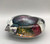 Glass Ruby, Amber and Blue Heart by Elin Isaksson SOLD