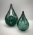 Large Dew Drop in Steel-Green and Gold by Elin Isaksson