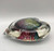 Glass Amber Ruby and Blue Heart by Elin Isaksson SOLD