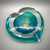 Turquoise-Blue Glass Heart by Elin Isaksson SOLD