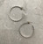 Small Flat Ripple Hoop Earrings in Silver by Iona Hall SOLD