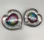 Ruby, Amber and Blue Glass Heart, EI125 by Elin Isaksson SOLD