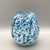 Snow Candle Holder in Blue and White Dappled Glass by Elin Isaksson