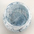 Snow Candle Holder in Dapped White and Blue Glass by Elin Isaksson SOLD