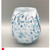 Snow Candle Holder in Dapped White and Blue Glass by Elin Isaksson SOLD