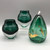 Transparent Bristol Green & Gold Oil Lamp by Elin Isaksson SOLD