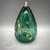 Transparent Bristol Green & Gold Oil Lamp by Elin Isaksson SOLD