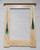 Portrait Mirror with Green Teardrops and Copper Studs by Archie McDonald SOLD