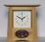 Oak Clock 345 by Archie McDonald with Glass Art Panel by Robert Ryan SOLD