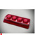 Red Fused Glass 4 Bar Candle Holder by Harmonies in Wood SOLD