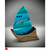 Ash 'Bàta' Sculpture with Smoked Carved Wave and Blue, Fused Glass Sail by Harmonies in Wood SOLD