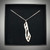 Char Collection Large Polished Silver Pendant on Necklace by Iona Lundie