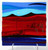 Extra Large Fused Glass Sushi Dish in Red & Blue by Harmonies in Wood  SOLD