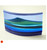 Large Fused Glass Horizon Panel Landscape in Blue by Harmonies in Wood SOLD