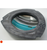 Ash Large Wide Rimmed Fused Glass Bowl in Turquoise and Grey by Harmonies in Wood SOLD