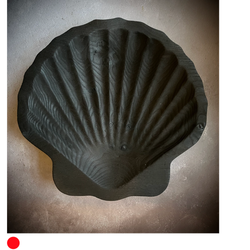 'Scallop Shell' Charred Elm Dish by Kenny Woods SOLD