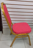 CHAIR WAITING GOLD & RED METAL WITH SPONGE NSC-2307