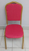 CHAIR WAITING GOLD & RED METAL WITH SPONGE NSC-2307