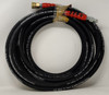 PRESSURE WASHER HOSE 4350PSI DIN 20022 I.D SNAP ON MALE AND FEMALE METAL 3/8" X 50'