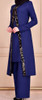 Pants Suit Set Sequin blue plus size