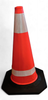 TRAFFIC CONE PVC 30" 75CM WITH REFLECTIVE TAPE