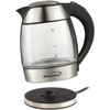 KETTLE BRENTWOOD KT-1960BK 1.8L CORDLESS GLASS ELECTRIC WITH TEA INFUSER