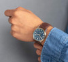 Watch Sutton by Armitron Men's Function Brown Leather Strap