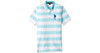 Men Shirt Polo Us Polo Aqua Stripe Slim Fit