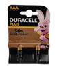 BATTERY DURACELL SIZE AAA PLUS ALKALINE 2PCS PACK LR03/MN2400