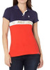 Women Shirt Polo US Polo Color Block Foil print