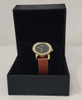 Watch Fashion Generic Women Gold With Brown Leather Smooth Strap