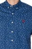 Men Shirt Short Sleeve Button Down Us Polo Navy print