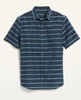 Men Shirt Short Sleeve Button Down Old Navy Navy stipe