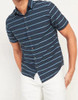 Men Shirt Short Sleeve Button Down Old Navy Navy stipe