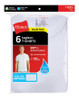Men T-shirt Hanes white Tagless 6pack