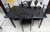 WOOD DINING TABLE P23-04-8 WITH 4 CHAIR SET BLACK
