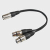 LEAD XLR MALE TO 2 XLR FEMALE 1' ZP-YXLRMXLRFD-1 Y-TYPE STUDIO Z