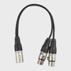LEAD XLR MALE TO 2 XLR FEMALE 1' ZP-YXLRMXLRFD-1 Y-TYPE STUDIO Z