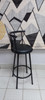 BAR STOOL ZF-0206 BLACK WITH METAL BACK REST