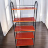 SHOE RACK S-05 5 SHELVES BLACK METAL FRAME