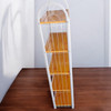 SHOE RACK S-05 5 SHELVES BLACK METAL FRAME