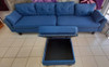 Sofa Sectional Modern Giantex Reversible  L-Shaped with Storage Ottoman  Navy