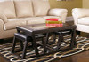 Coffee Table with Stools Signature Design by Ashley Kelton Glass Top  3pc set Espresso T592-1
