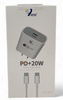CHARGER USB-C & CABLE USB TYPE-C HEYU HY-582 PD+20W