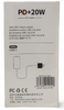 CHARGER USB-C & CABLE USB TYPE-C HEYU HY-582 PD+20W