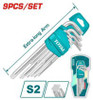 ALLEN KEY SET 9PCS TORX TOTAL THT106391